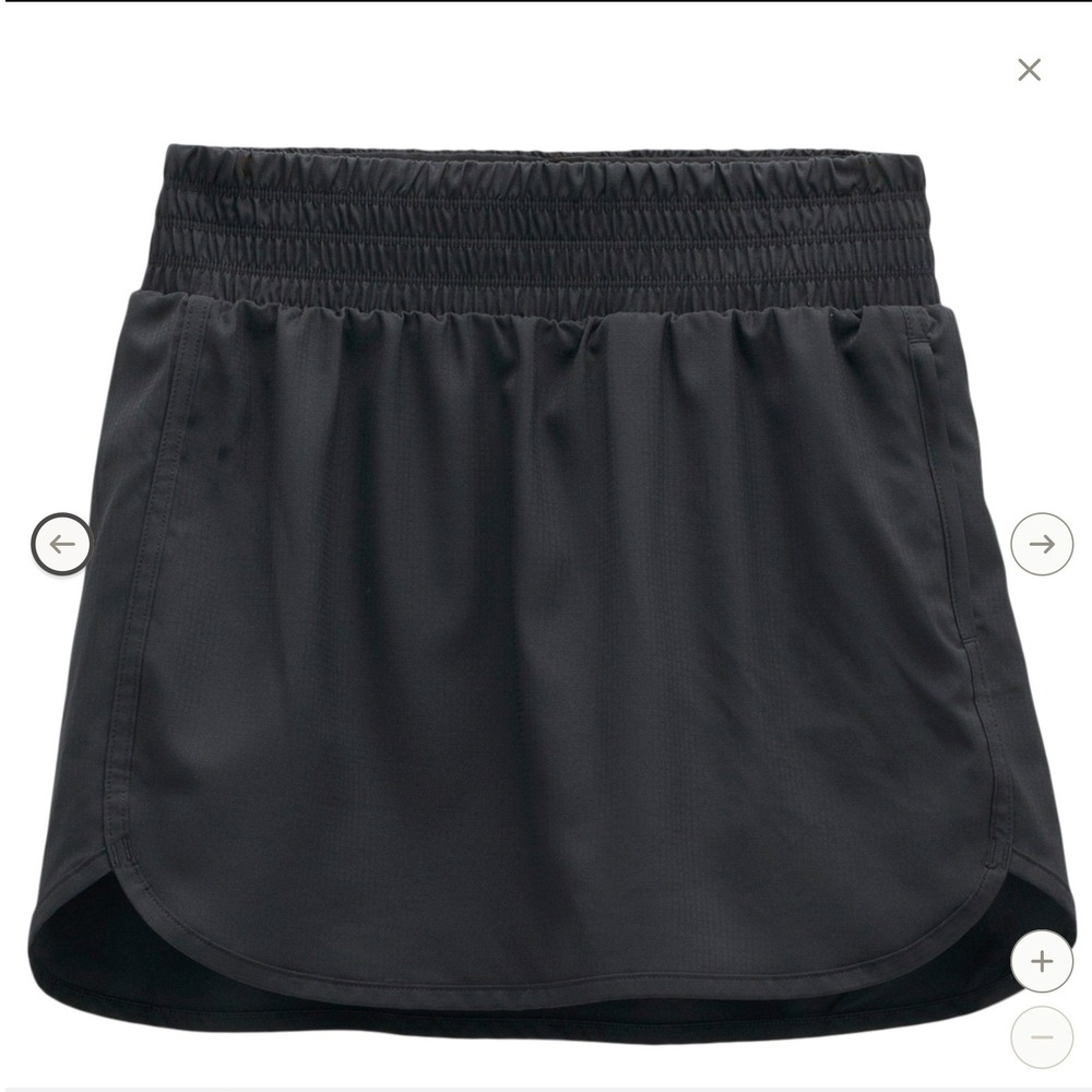 Prana Black Skort Peak to Pavement Running Shorts Womens Medium - Picture 4 of 5